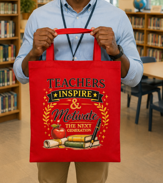 Colorblock Canvas Teacher Tote Bag(s)